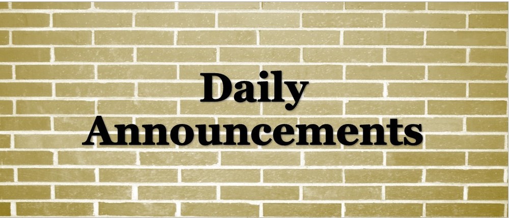 Image showing Daily Announcements